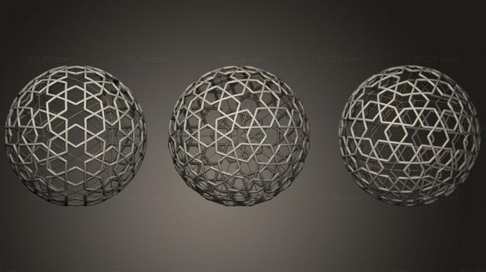 Формы геометрические (Сферическая черепица, SHPGM_0791) 3D модель для ЧПУ станка